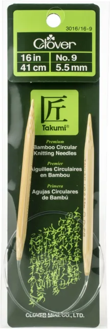 3 Pack Takumi Bamboo Circular Knitting Needles 16"-Size 9/5.5mm 1616-9