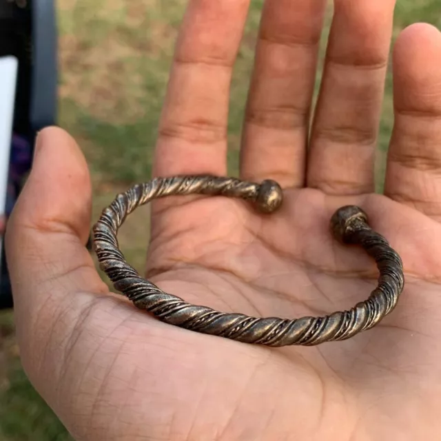 Very Old Rare Ancient Viking Bracelet Bronze Artefact Authentic Amazing