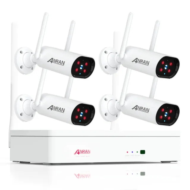 ANRAN Überwachungskamera System Set 5MP WLAN Audio Funk Kamera NVR Außen Video