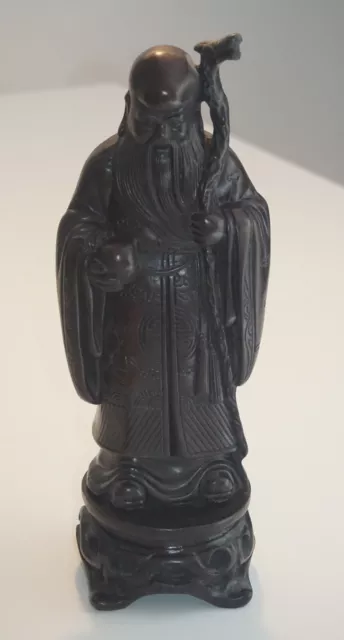 Shou Lao Shou Xinng Statue Chinesisch Gott Langlebigkeit Skulptur Figur Antik