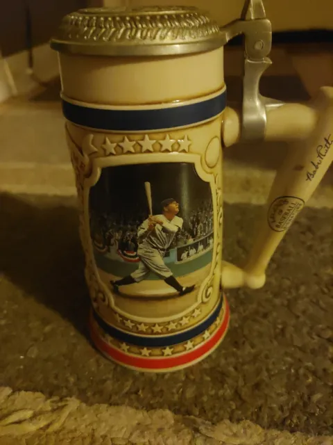 Limited Babe Ruth Beer Stein Tankard Bradford Museum Legends Of Baseball #E 1785