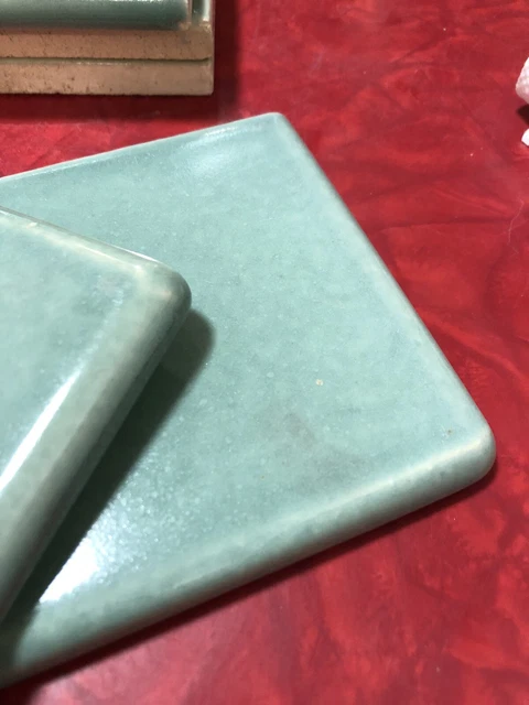 1930’s California Art Tile Co. 4 5/16” Jade Green Bullnose  Corner Tiles -N.O.S.