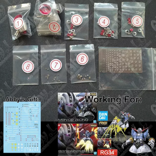 for RG 1/144 Zeong Mr.Metal Detail up Add-on Parts Set MSN-02 Last Shoot Effect