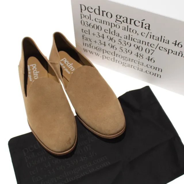 Pedro Garcia NWD Yoshi Slip On Shoes Size 37.5 US 7.5 Camel (Light Brown) Suede