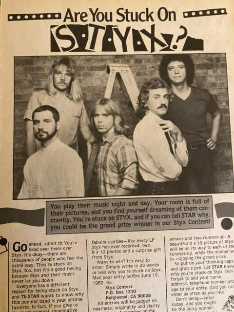 Styx, Full Page Vintage Clipping