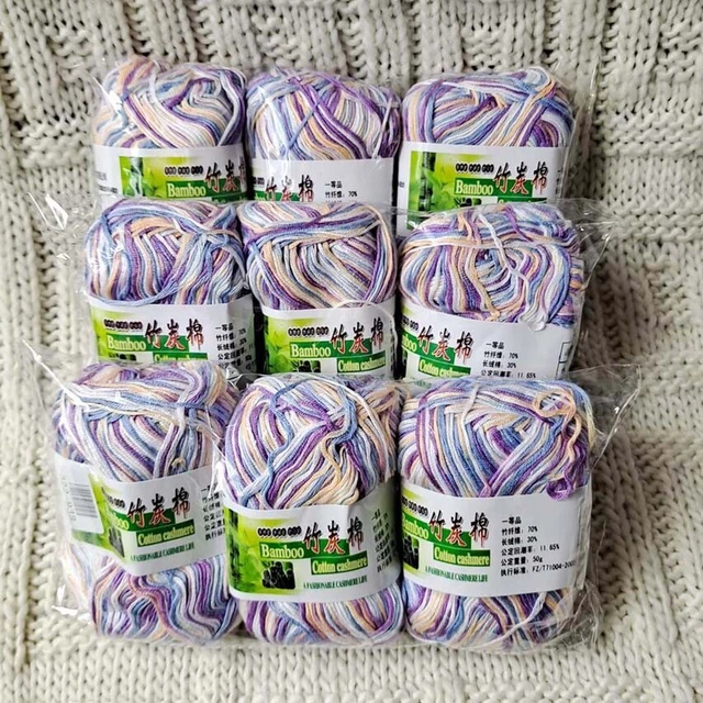 Venta 9BallsX50g Nueva Manta de Crochet Tejer a Mano Algodón Bambú Bebé Hilo 38