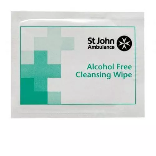 St John Ambulance Sterile Saline Cleansing Wipes F11510 - Pack of 100