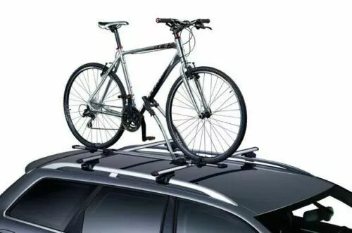 2x CAR ROOF BICYCLE BIKE CARRIER UPRIGHT MOUNTED LOCKING CYCLE RACK STORE