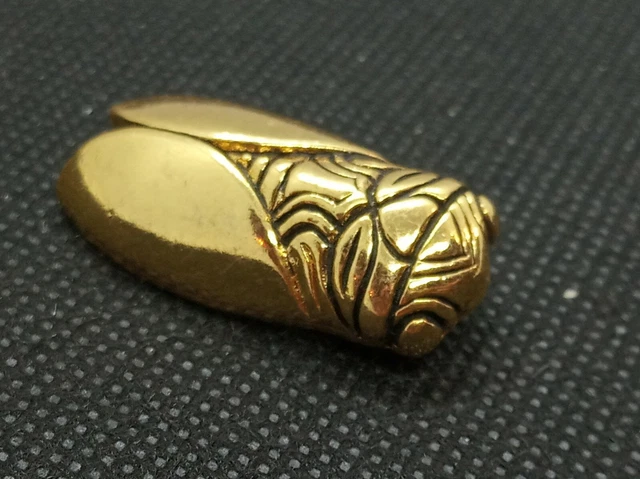 Broche Cigale Vintage – Signée René Gouin, En Métal Doré – Bijou D'occasion