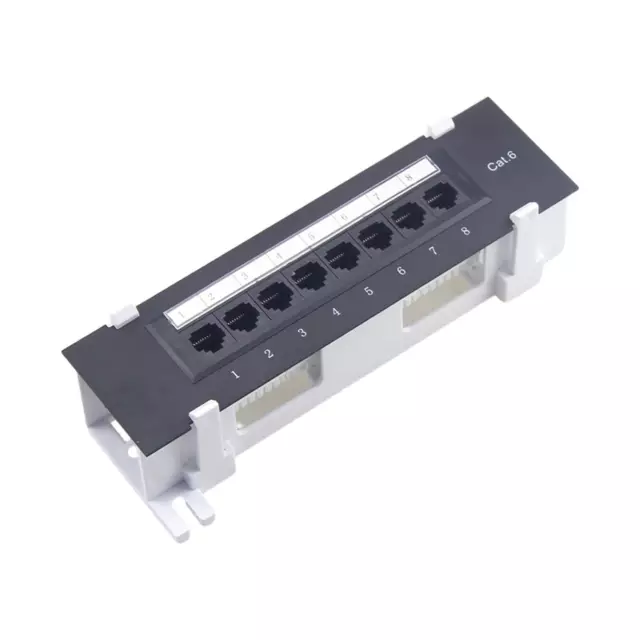 8 Port Shielded Patch Panel Wall Mount for Cat. 6 User