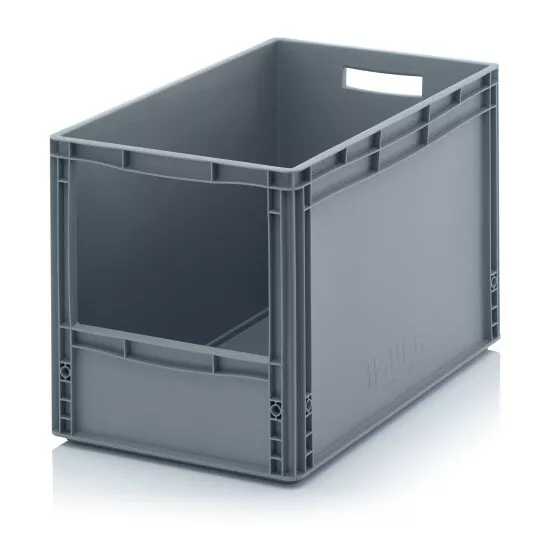 Caja de Almacenamiento 60x40x42 con Ventana Contenedores Apilamiento Eurobox