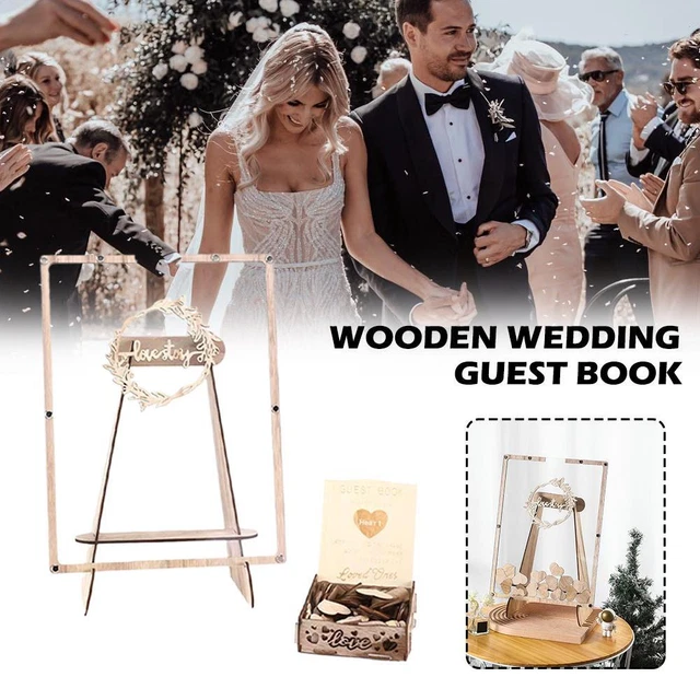 Boda-Libro de visitas Alternativa de Madera Drop Mason Jar Box[