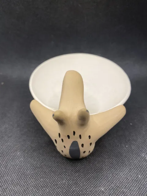 Anthropologie Keramik Wolf Hund halten Schüssel Schmuck Geschirr Figur Kerzenhalter 3