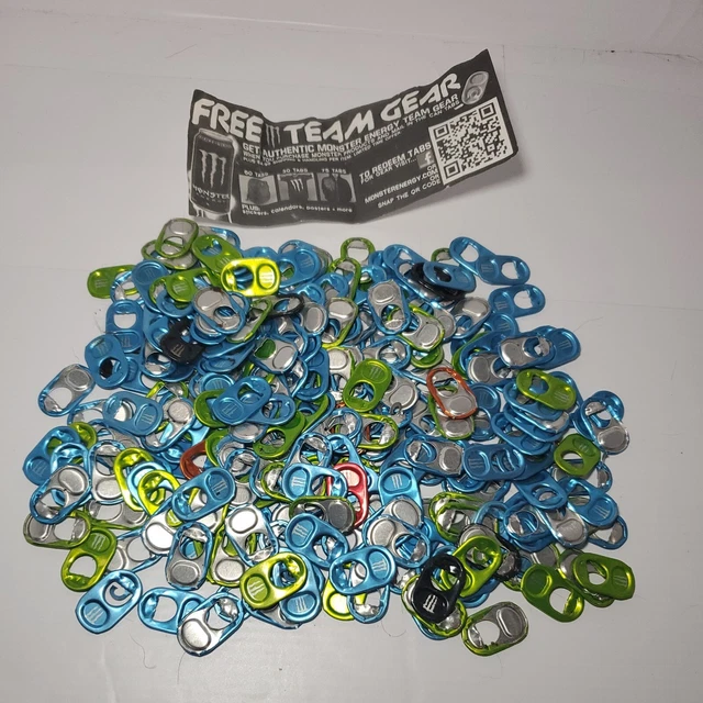 200+ MONSTER ENERGY Can Tabs Unlock the Vault Mostly Blue/Green 8.