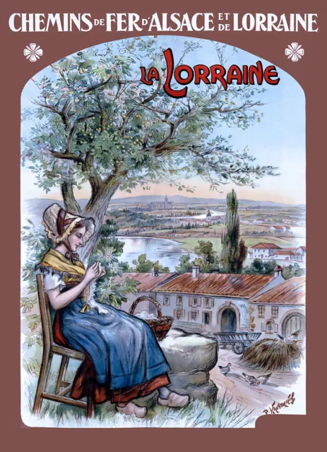 Affiche chemin de fer Alsace-Lorraine - La Lorraine