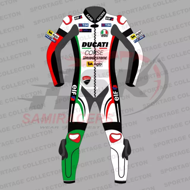 MotoGP Ducati Corse Motorcycle/Motorbike Biker's Leather Racing Suit Model 2018