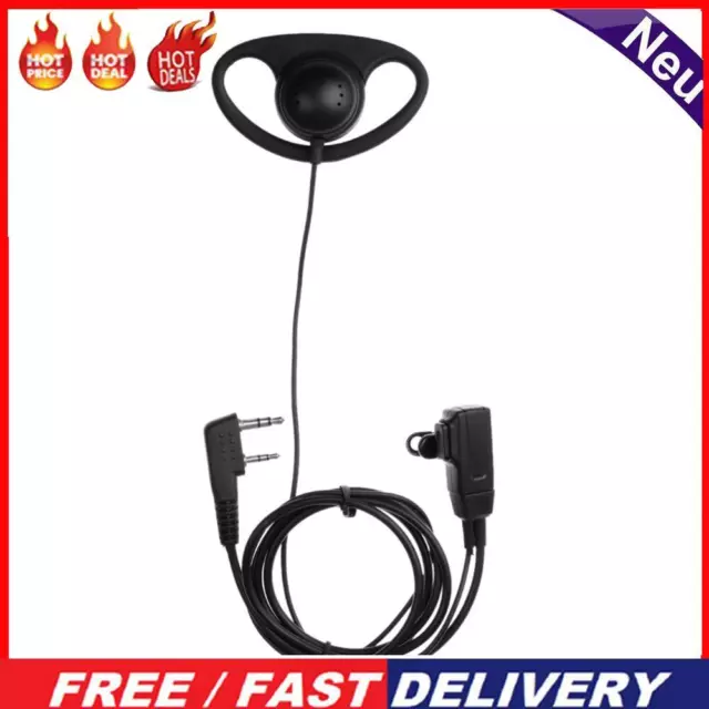 2 Pin Walkie Talkie Headset Accessories for Baofeng Kenwood Puxing TYT Radio
