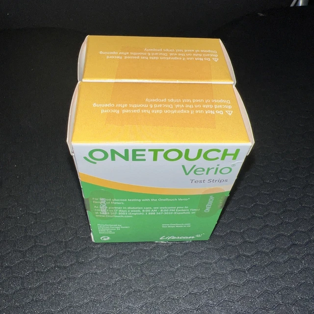 200 Tiras Reactivas Para Diabéticos One Touch Verio 2 Cajas Selladas 100 Cada Una ~ Vencimiento 30/09/23