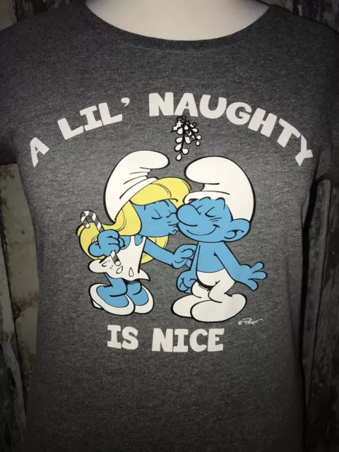 Die Schlümpfe Shirt Oberteil Schlumpfine Harmony Schlumpf a lil’ naughty is nice 3