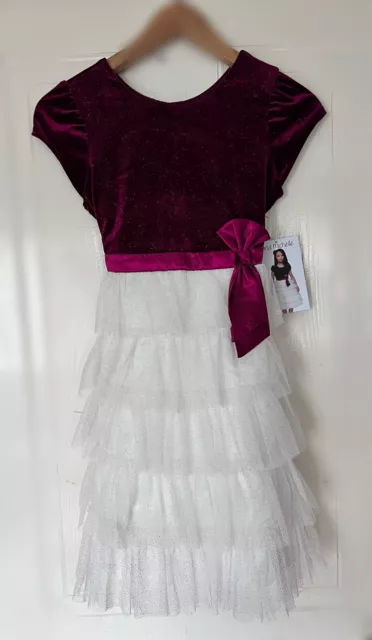 jona michelle girls special occasion dress wine ivory size10Years