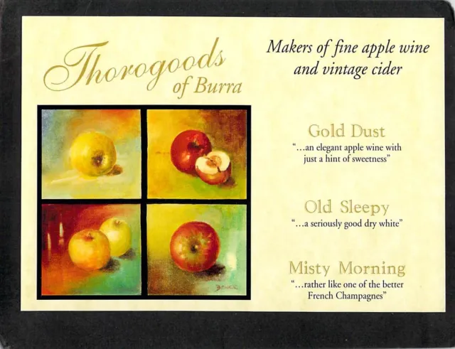 S0028 Australia SA Thorogoods of Burra Apple Cider postcard