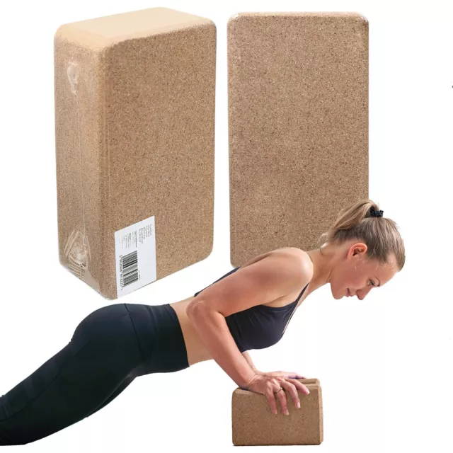 Yogablöcke Kork Yoga Fitness Pilates Block Yogablock Naturkork