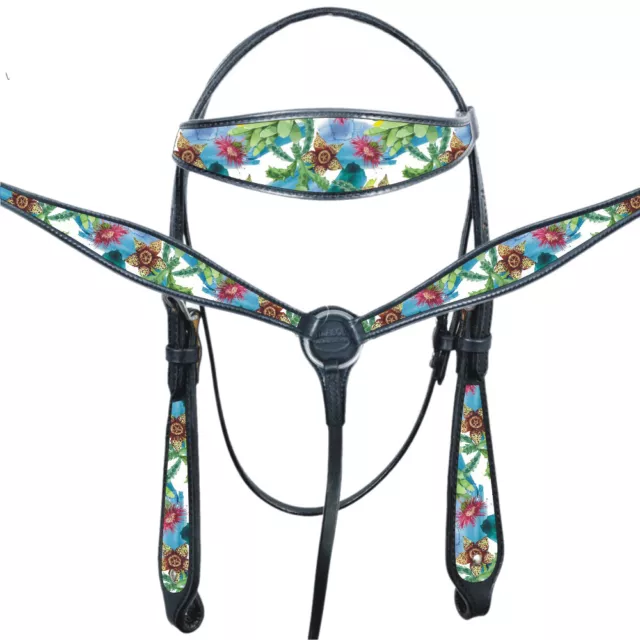 56BH Western Horse Cuello de Pecho Cuero Americano Hilason