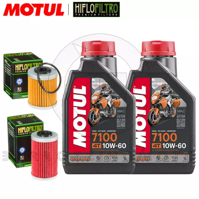 KIT TAGLIANDO 2L MOTUL 7100 10W60 + FILTRI OLIO KTM Duke 690 2008-2011