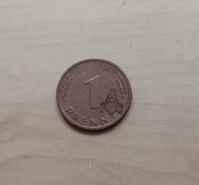 1 Pfennig Freimaurer Freemason Freemasonry