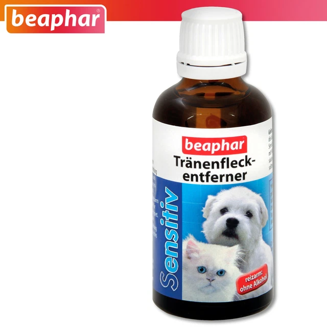 Beaphar 50ML Sensible Tränenfleckentferner Tränen Eliminador Perros Gatos