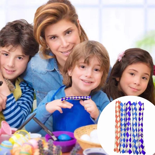 Manica Dito Legno Tessuti Multicolore Bambini Bambini Premio Festa C4J5