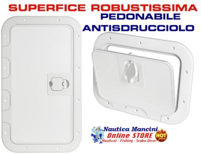 CAMPER ACCESSORI NAUTICA PER BARCHE GOMMONI Nautica SPORTELLO BIANCO 610x365 MM 