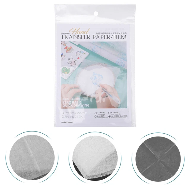 16 piezas estabilizador película soluble en agua estabilizador estabilizador papel de transferencia