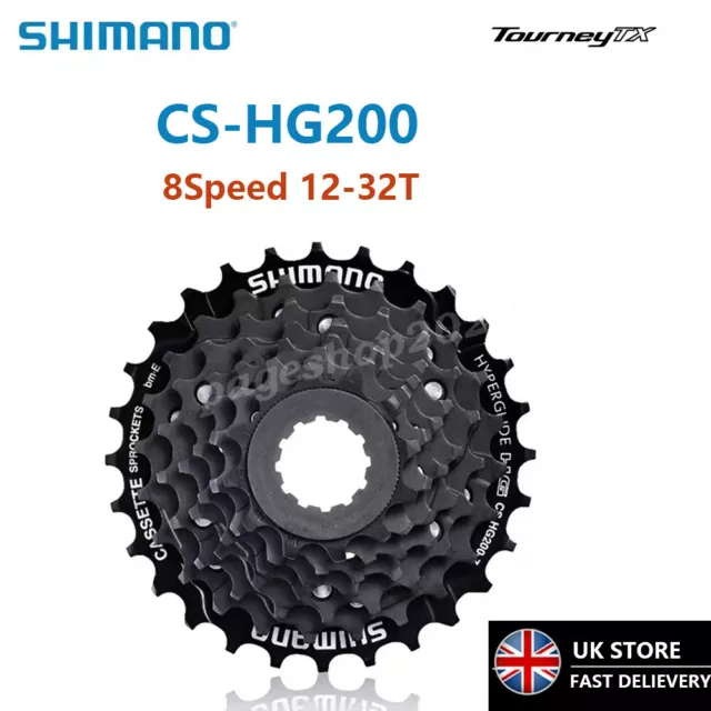 Shimano Tourney CS-HG200-8 8-Speed HYPERGLIDE Cassette Sprocket MTB Bike 12-32T