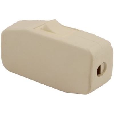 Leviton 5410-W Appliance Switch, Feed Thru Switch Rocker; Single Pole, Single