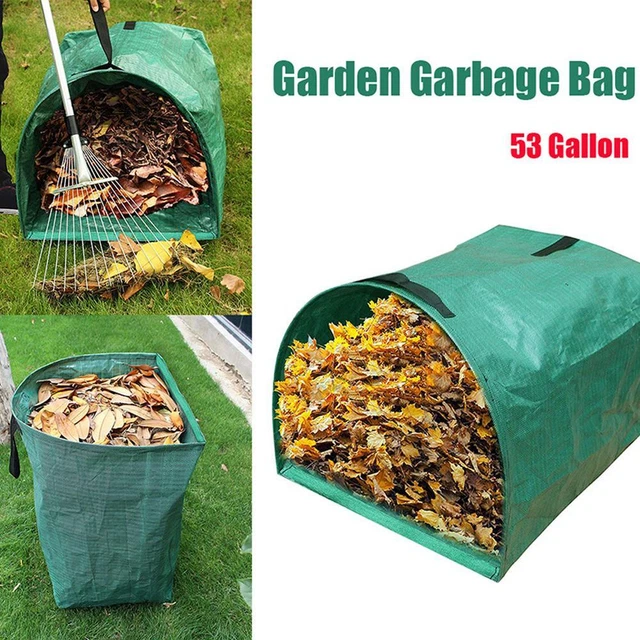 53 Gallon Large Heavy Duty Yard Dustpan with Handle Tray-Type Gardening Bags~