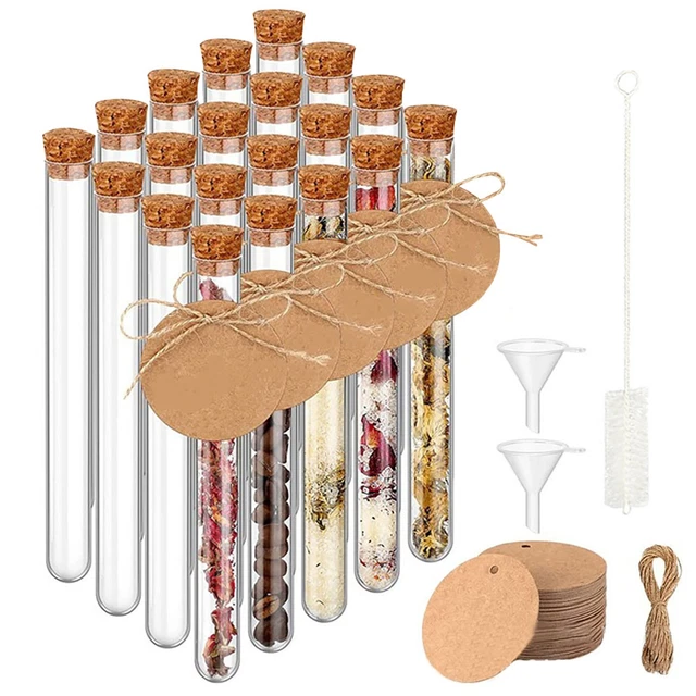 20 Pcs/Set Test Tubes With Corks 150 X 16mm Test Tubes With 10m Hemp Rope