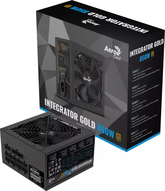 Aerocool Intégrateur Or 850W 80 Plus Or Alimentation Modulaire