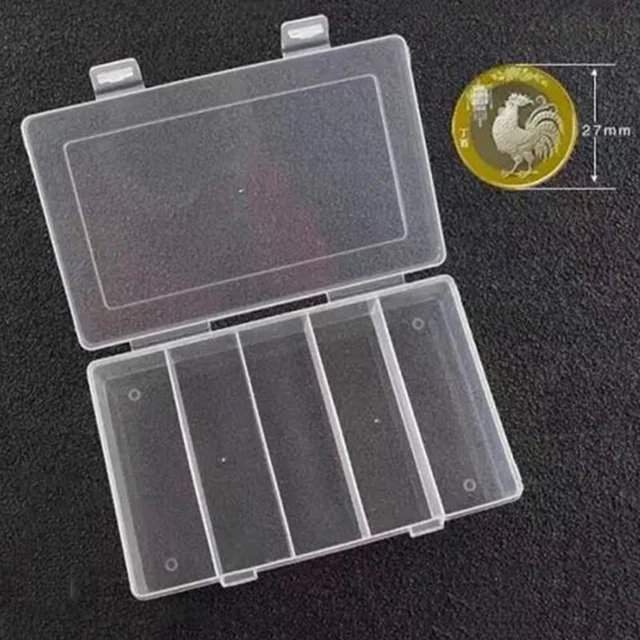 Coin Case Box Holder Organizer Plastic Protect Storage Clear Container