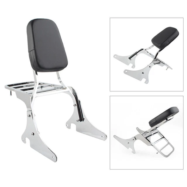 For Kawasaki Vulcan VN 400 800 Detachable Sissy Bar Backrest Luggage Rack Pad