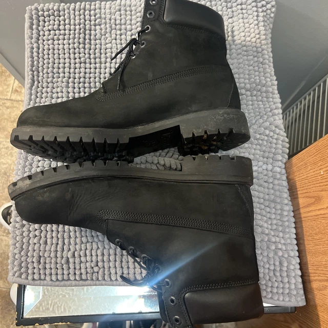 Timber Men TIMBERLAND 10073 MEN’S 12M Black Premium 6-inch Waterproof Nubuck ...