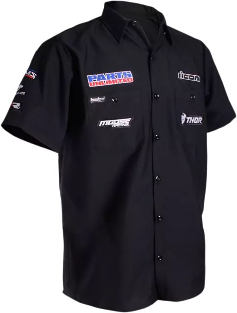 Throttle Threads PSU32S24BKLR Parts Unlimited Short Sleeve Shop Shirt