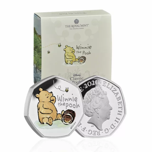 WINNIE THE POOH 50p COIN ROYAL MINT OFFICIAL LIMITED EDITION SILVER PROOF COIN