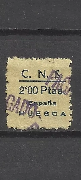 3138--Spain Civil War España Guerra Civil 1939 Falange Española Huesca 2 Pts Lea