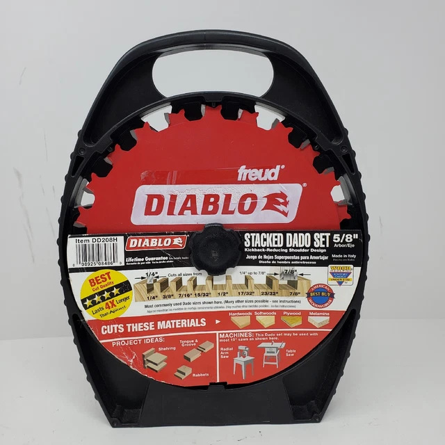 Diablo DD208H 8" Stacked Dado Saw Blade Set 5/8" Diablo DD208H 8" Stacked Dado Saw Blade Set 5/8"