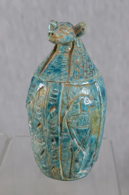3. ) ) Kanope - Urne - Sarkopharg Aus Ägypten - Handarbeit Aus Stein