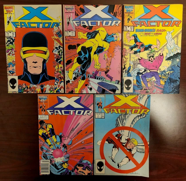 X-Factor Lot of 5 - #10 #11 #12 #14 #15 - 1986 Marvel Comics - 25th Anniversary