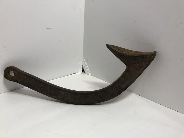 authentic antique barn hardware, old forged iron hook farm Tool 2