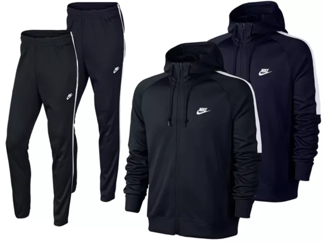 NEW MENS NIKE Tribute Black Navy Polyester Nike Hoodie Hoody Pant