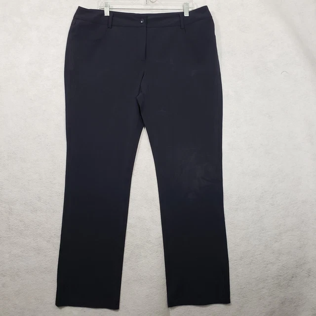 Marina Rinaldi Pants Mens 38Wx32L Navy Marina Sport Trousers Flat Front Stretch